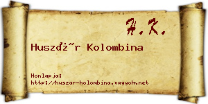 Huszár Kolombina névjegykártya